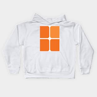 Large Orange Tiles Kids Hoodie